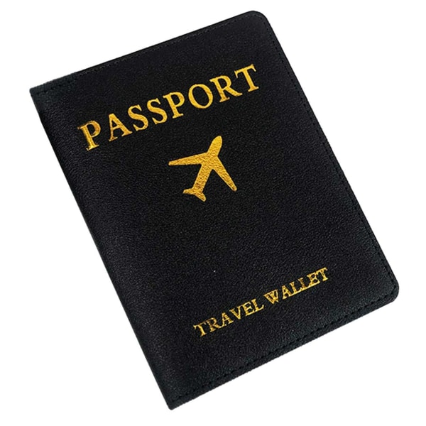 Pass case pass -haltija keinotekoinen nahka musta musta
