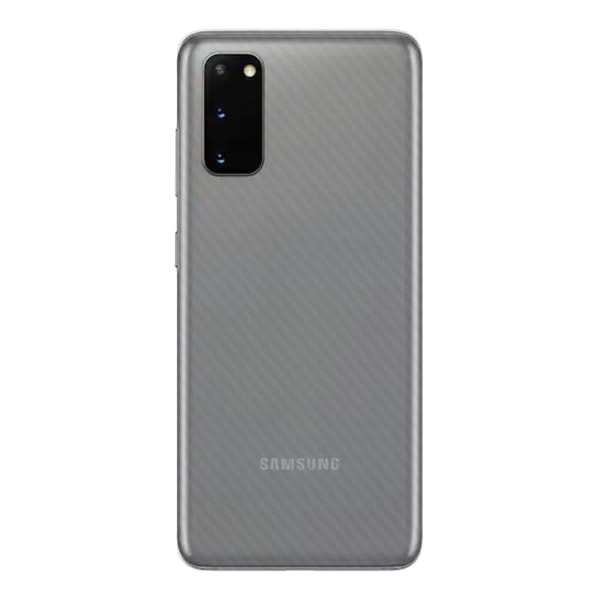 3-pakke Galaxy S20 Plus Carbon Fiber Skin Decal Beskyttende Film Tilbage gennemsigtig