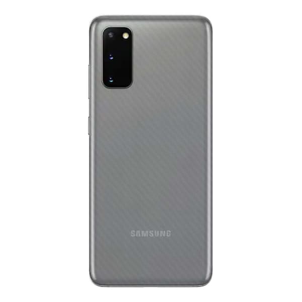 Galaxy S20 Plus Kolfiber Vinyl Skin Dekal Skyddsfilm Baksida transparent