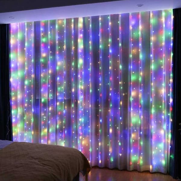 LED -gardin USB Light Loop med fjernkontroll 3M flerfarget flerfarget