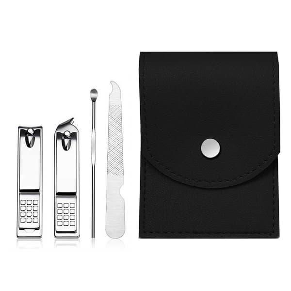Lille Manicure Set 4 Dele Nail Clippers Nailkit Etui Black sort