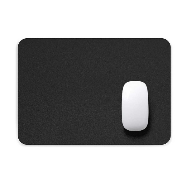 Mousepad Black PU læder læder 21x26cm sort