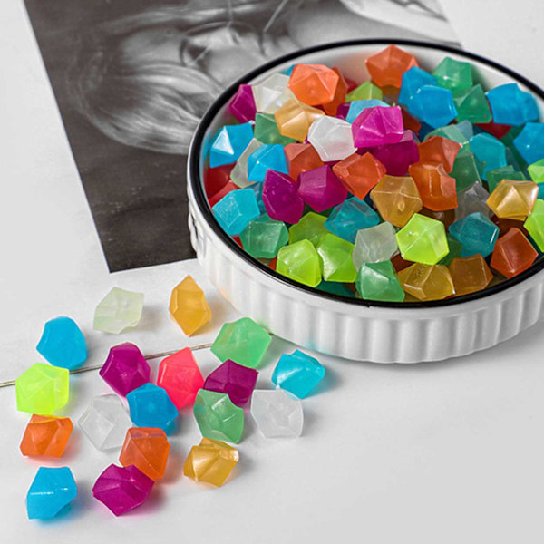 Självlysande Dekorationsstenar 500-pack Inomhus Utomhus flerfärgad