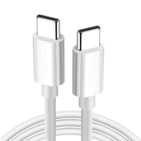 1,5m USB-C Laddkabel Quick Charge 3A 60W Type-C Vit vit