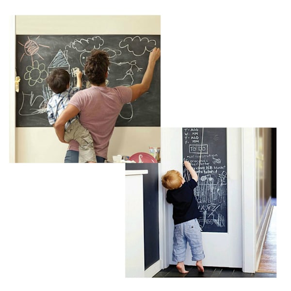 Wall Decal Big Slateboard Blackboard Blackboard 45x200cm sort