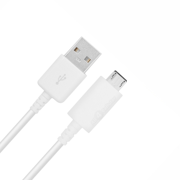 Android Load Cable USB / Micro USB Spiral Cable (White) hvid