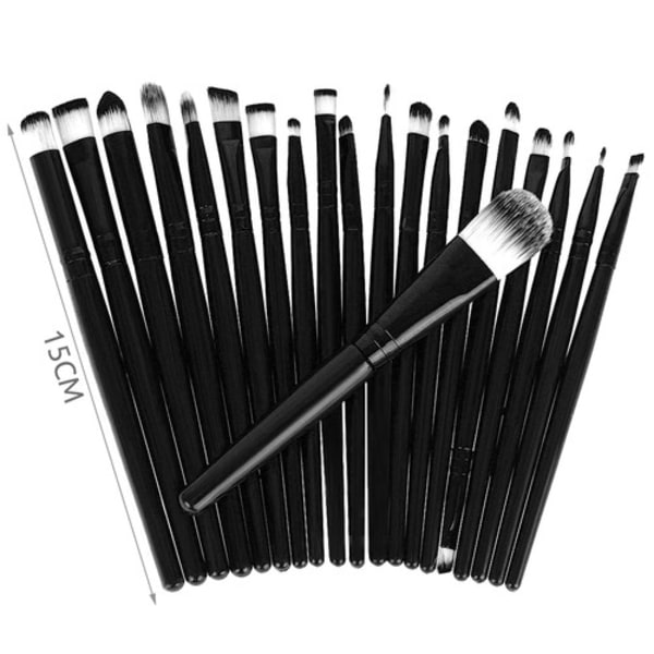 20-pack Makeupborstar svart
