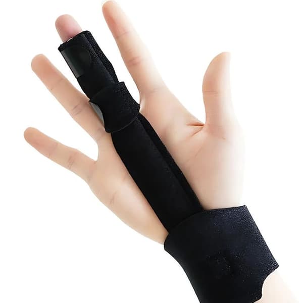 Håndledsbandage med skinne og velcro Svart