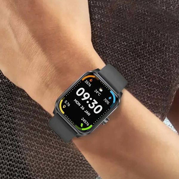 FitPro Bluetooth Smartwatch med 2 stk Armbånd | Puls, Blodtryk, Søvn og Bevægelse Sort sort