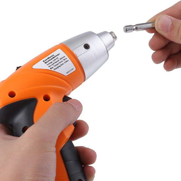 Uppladdningsbar Mini Skruvdragare och Borrmaskin 45 Bits orange