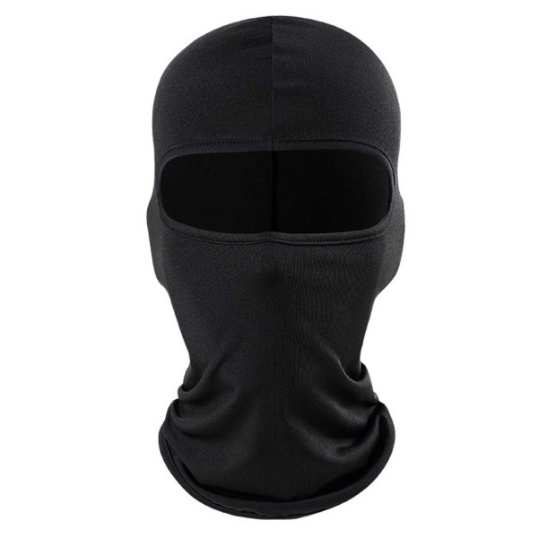 Tynd sort balaclava ski maske røver hat 1 hul sort