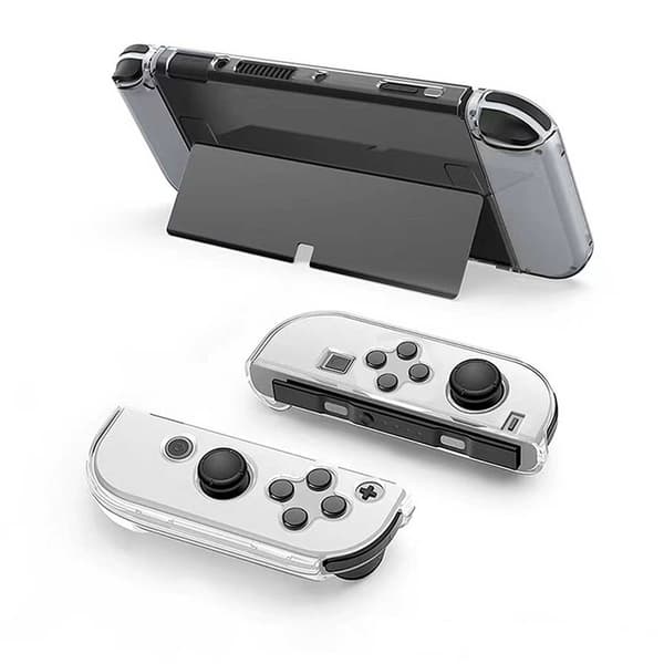 Nintendo Switch OLED -yhteensopiva Shell-kovakotelo muovia läpinäkyvä