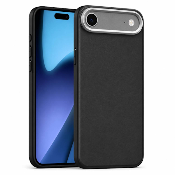 Tynd TPU-cover med læderfinish til iPhone 17 Air – Sort sort