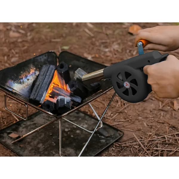BBQ-vifte til grill og bål – manuell tenner med sveiv for rask opptenning