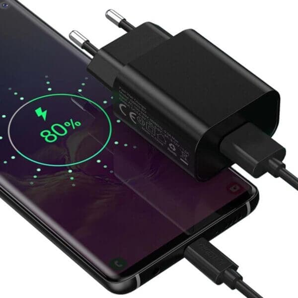 Hurtiglader 4x USB Quick Charge 3.0 3.1A Sort