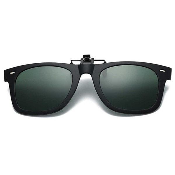 Klip -på solbriller, der er fastgjort til eksisterende briller - grøn grøn