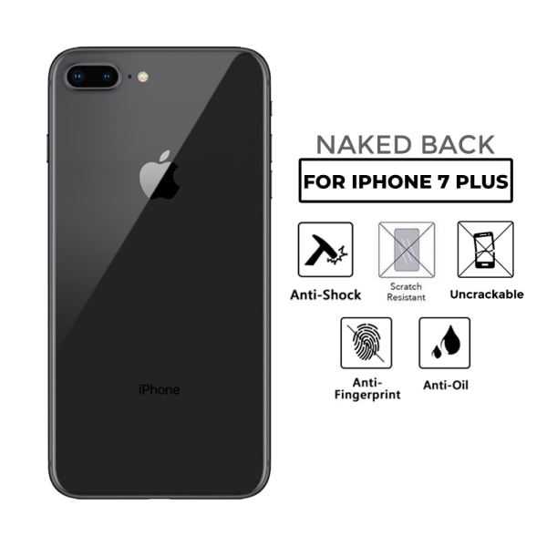 iPhone 7 Plus läpinäkyvä ihonsuoja muovinen takaosa läpinäkyvä