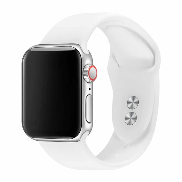 Apple Watch 38/40/41 1/2/3/4/5/6/7/SE Silikonarmband Silikon Vit vit