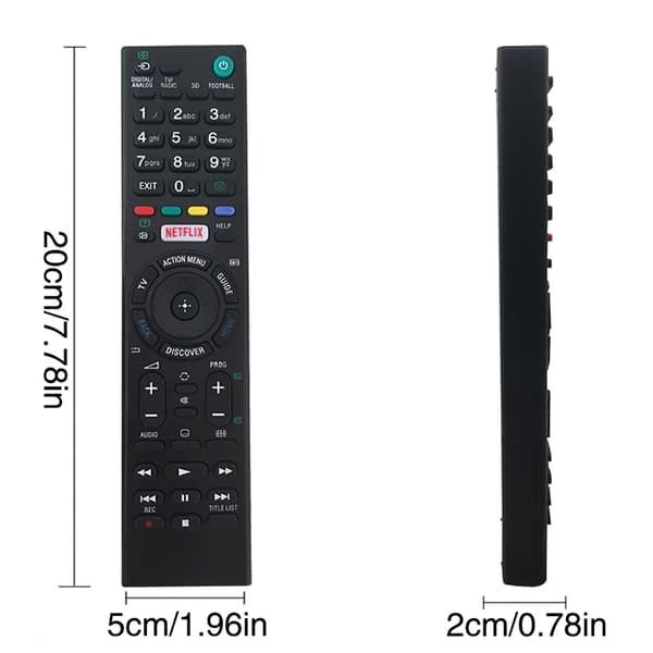 Sony Smart TV Bravia Erstatningsfjernbetjening Universal Kompatibel sort