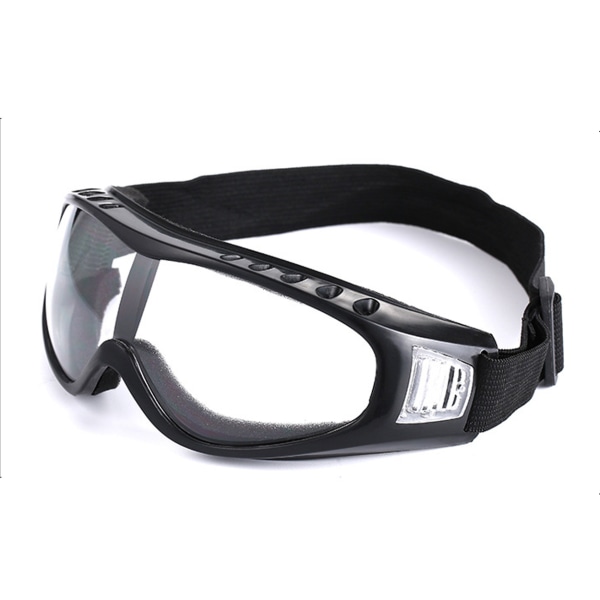 Svarta Skidglasögon Klart Glas Goggles MC MX Mopedglasögon svart