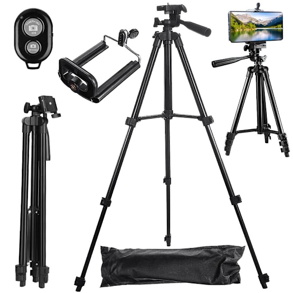 Tripod Kamerastativ med Fjärrkontroll för Mobil