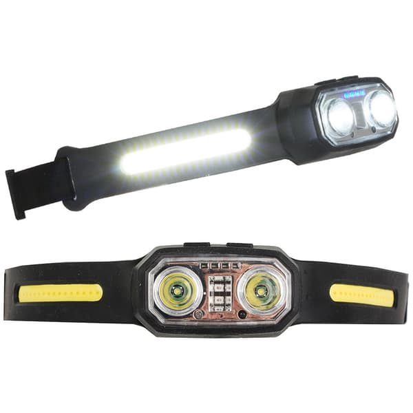 Double Headlight USB-C IPX6 Vedenpitävä | Hands Free -anturi musta