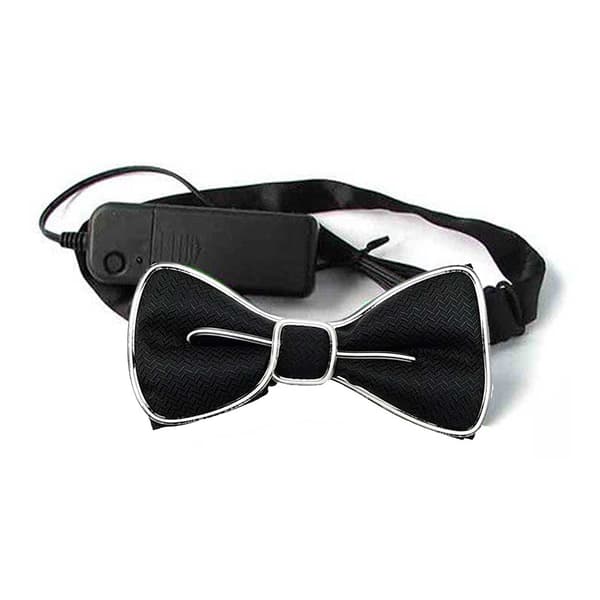 White Brilliant LED Fly for Fest Fest New Year Bow Tie hvit