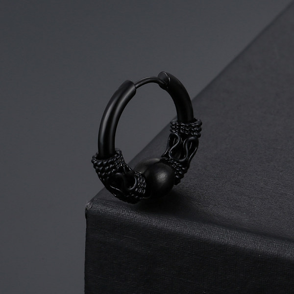 Örhänge Ring Piercing med Kula Svart svart