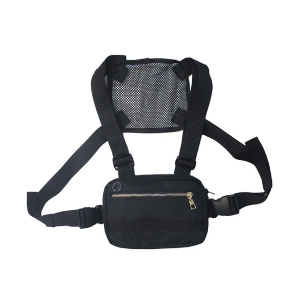 Sort Tactical Utility Vest Bag Street Wear Shoulderbag sort one size