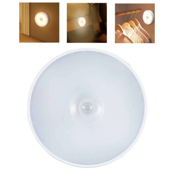 Trådlös Lampa med Rörelsesensor - Uppladdningsbar LED vit