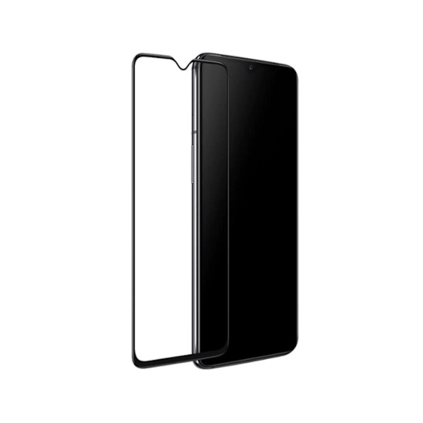 Oneplus 7 Omfattende HD-skærmbeskytter Carbon Fiber Temmeret Glas sort