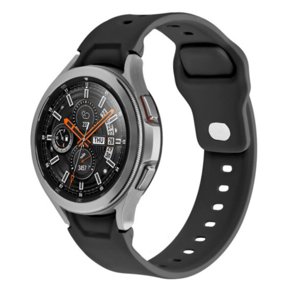 Galaxy Watch Silikonarmband 20mm 4/5 40/42/44/45mm Svart svart