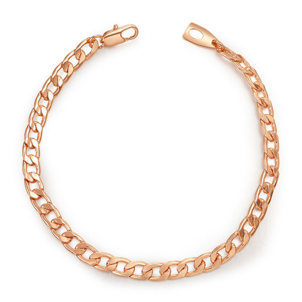Armbånd link / kæde i rose guld 5mm mænds vedligeholdelse guld