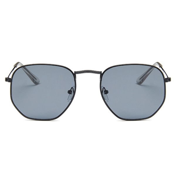Runde solbriller Gunmetal Black Dark Glass + Senile String svart