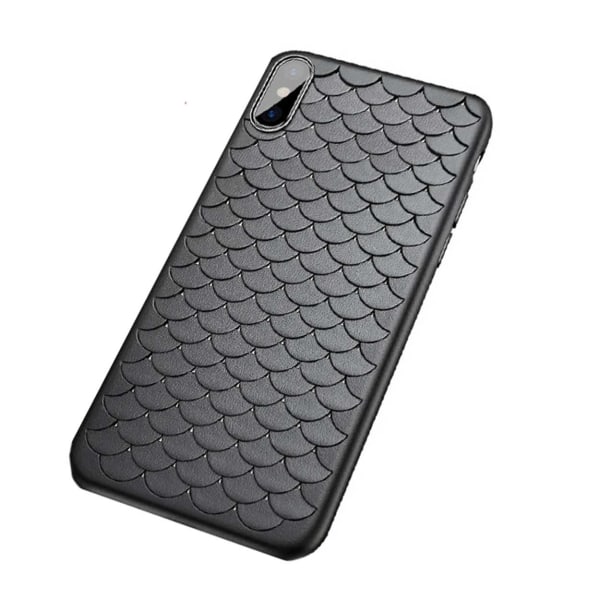 iPhone 7 8 Plus Mobilskal Flätat Svart Läder Skinn svart