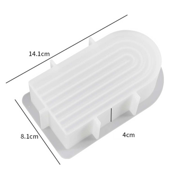Lysform lys U-form High Bow 12cm hvit