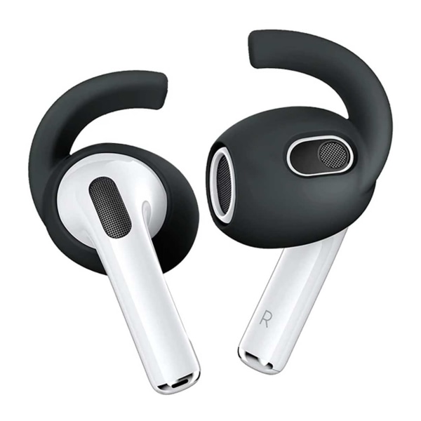 AirPods 3 ørekroker - silikonørhooks svart svart