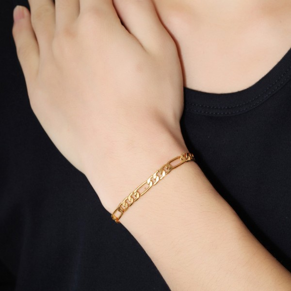 Armbånd link / kæde i guld 5mm mænds vedligeholdelse guld