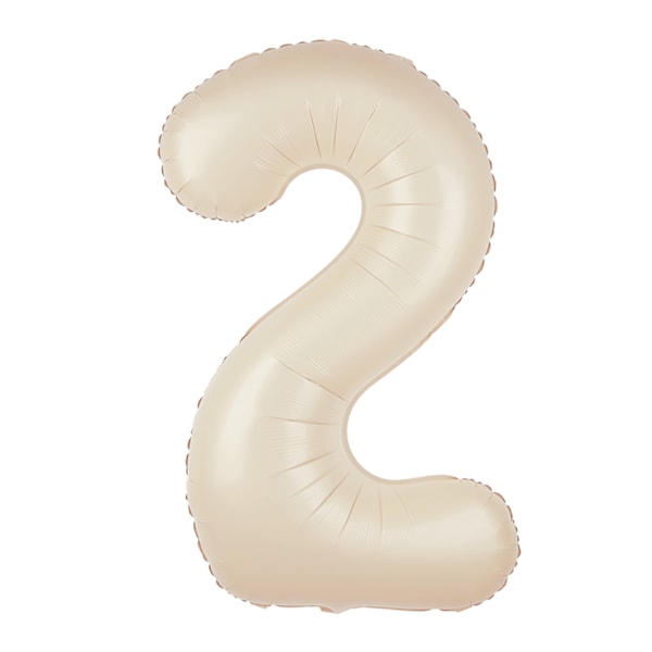 Folioilmapallo numero 3, kermanbeige, 100 cm beige
