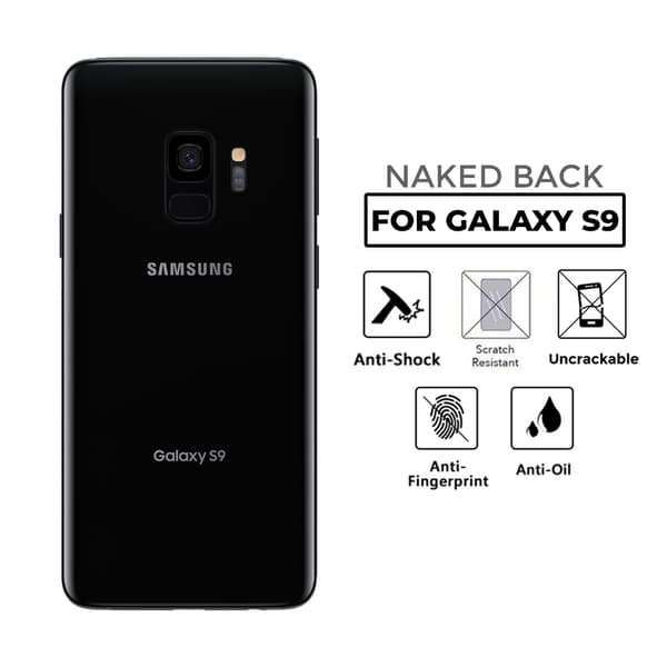 Samsung Galaxy S9 Genomskinlig Skin Skyddsplast Baksida transparent