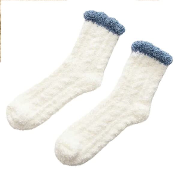 Furry ragg sokker - plysj hot fleece hvit hvit