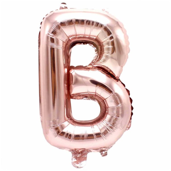 Brevballon rose guld 80cm store bogstaver: b B