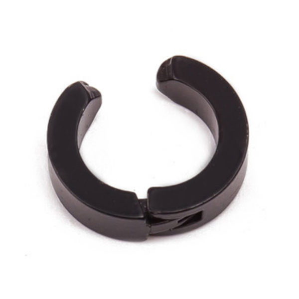 2-pack svart falske piercing ører ringer ørering falskepiercing svart