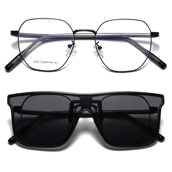 Sport Clip On aurinkolasit Flip Up Black musta