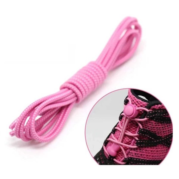 Elastiske snørebånd (inklusive løbebånd) - ingen slips med stillinger - lyserød pink