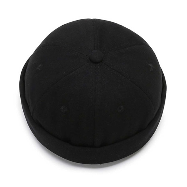 Miki Hat Cap Rolled Screen Hat Beanie Docker Sotmössa - Sort sort