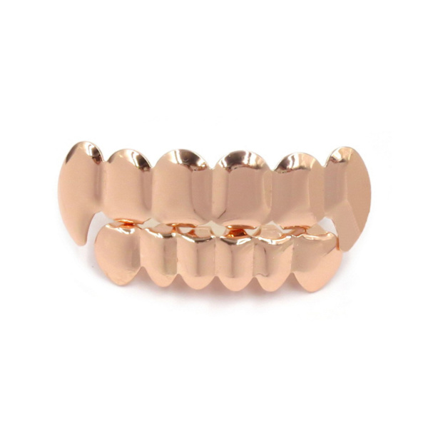 2-pack Grillz Hiphop Roseguld Tandsmycke Bling Guldtänder A$AP