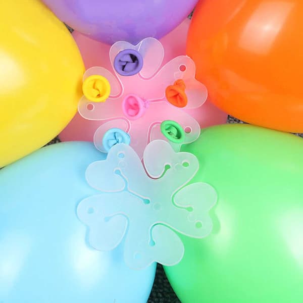 Ballongblomma 10-pack - Ballonghållare för Dekoration transparent