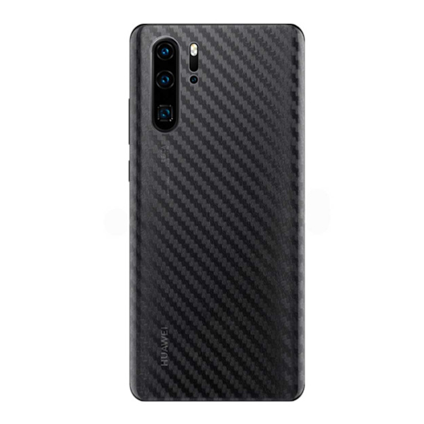 Huawei P30 Pro Kolfiber Vinyl Skin Dekal Skyddsfilm Carbon transparent