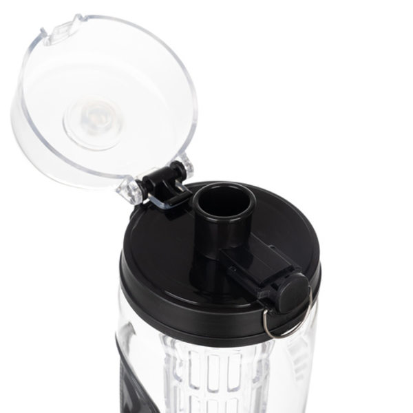 Vannflaske med infuser fruktdel 1L svart
